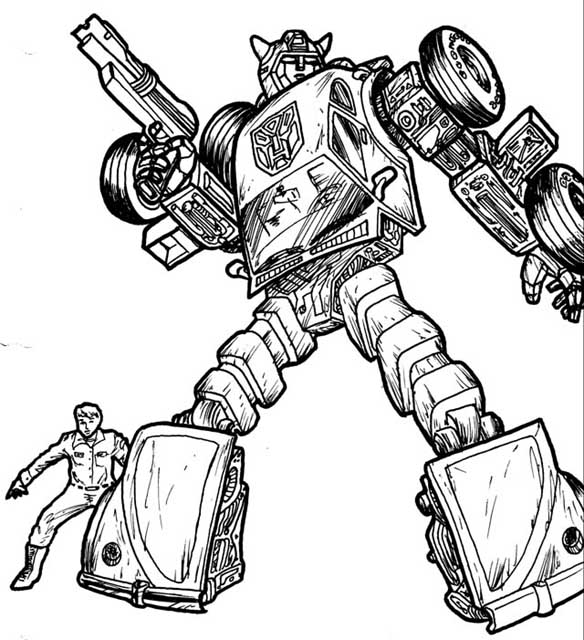 Cartoons Coloring Pages Transformers Coloring Pages Bumblebee