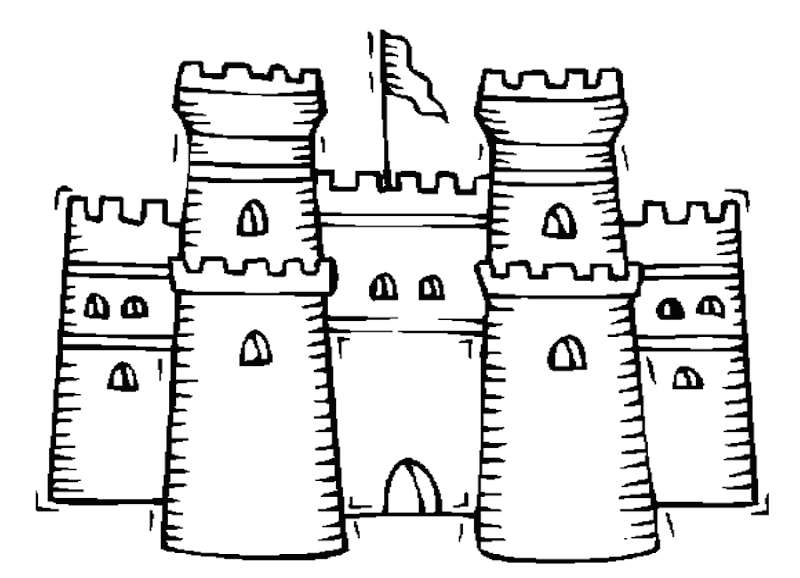 New Disney Coloring Pages : Princess Cinderella Castle title=