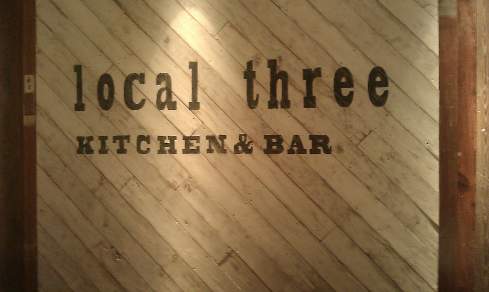 three kitchen bar