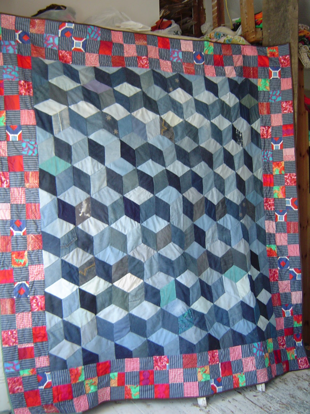 recycled quilt Recycled Jeans!