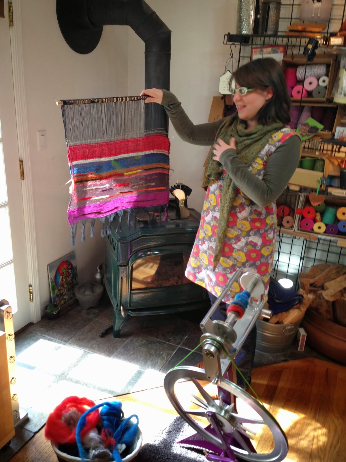 CENTERING WITH FIBER A friends visit became a good time for trying a