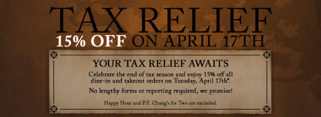 Tax Day 2012: 15% Off Coupon for P.F. Chang’s
