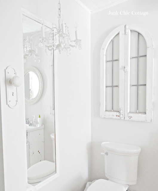 Junk Chic Cottage Simple Bathroom Cover Up