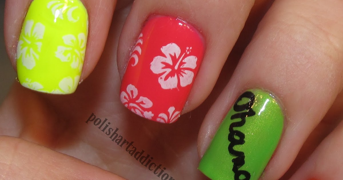 3. Lilo and Stitch Inspired Nail Art - wide 8