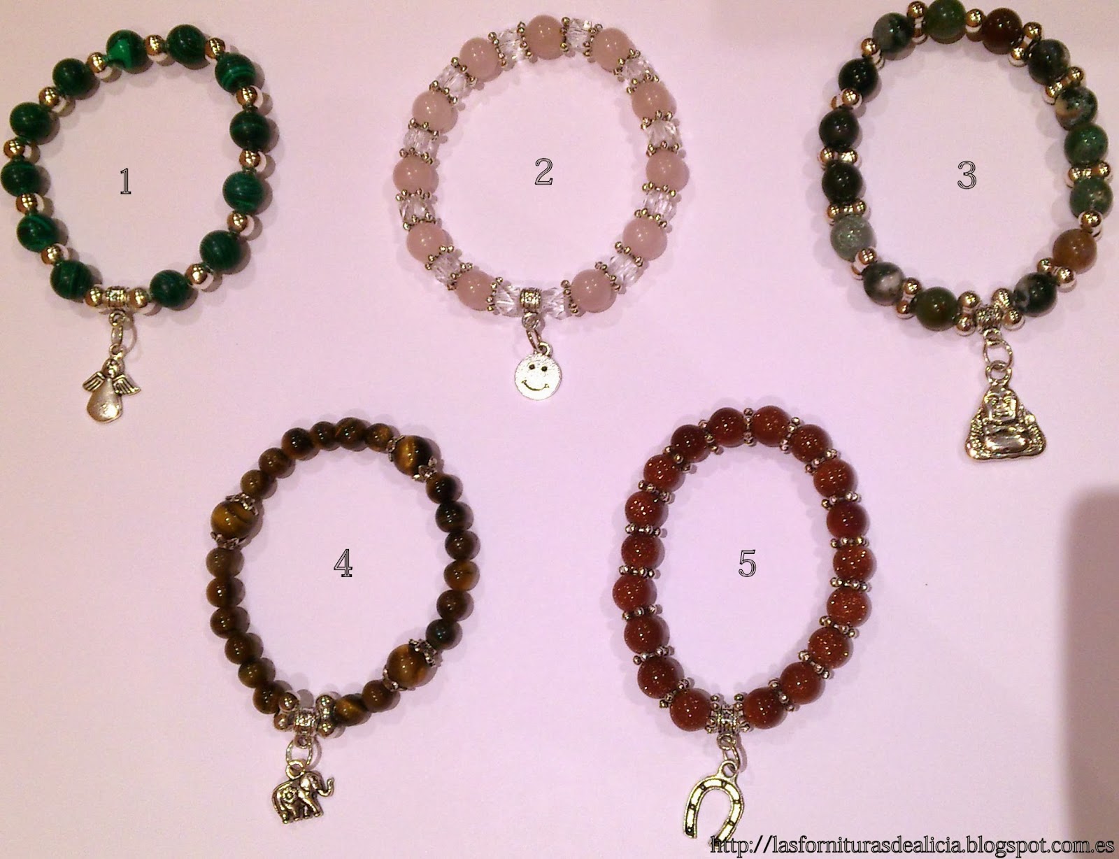 LAS FORNITURAS DE ALICIA PULSERA PIEDRAS SEMIPRECIOSAS