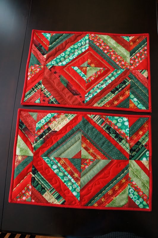 Ginger Wilson Christmas quilted placemats