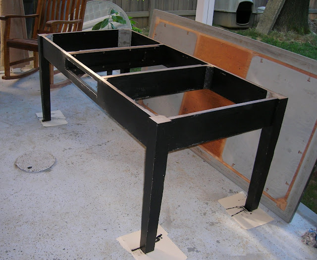 Storm Cloud Nine Desk Turned Dining Table