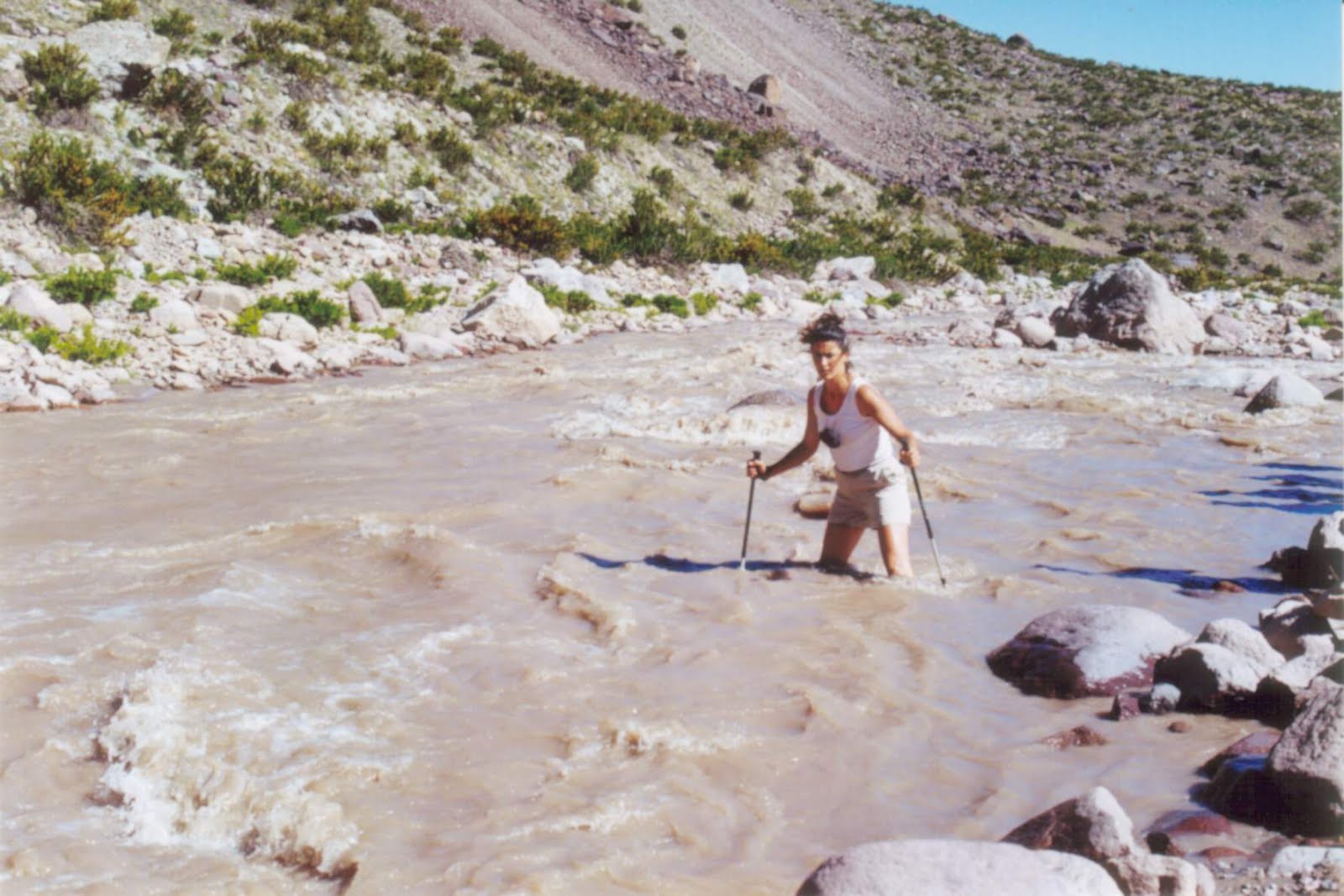 el río Vacas sin puente