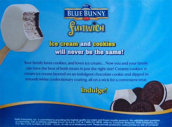 on second scoop ice cream reviews blue bunny funwich ice cream treats