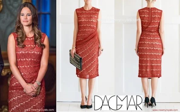 Princess Sofia Hellqvist wore Dagmar Eleonora Knitted Lace Dress.