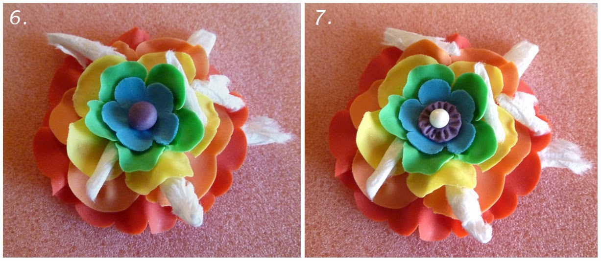 Red Moonrise Rainbow Ruffled Fondant Flower Tutorial