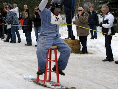 Bar stool races, Martin City, Montana