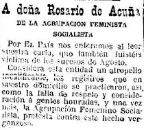 84. El apoyo de la Agrupación Feminista Socialista