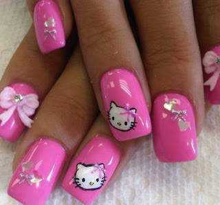 stickers ongles, déco hello kitty 2015