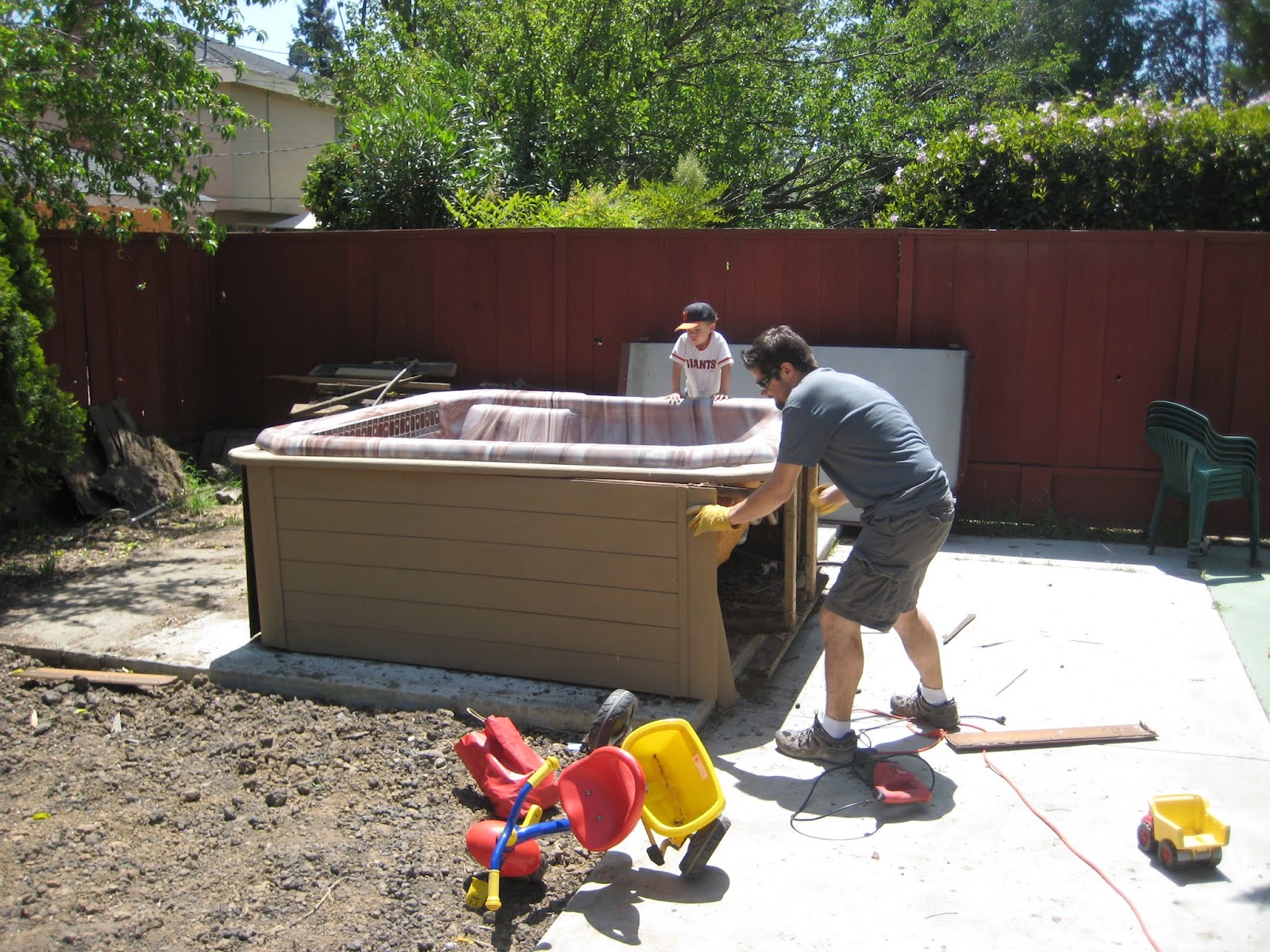 Our Family Home How to cut up your hot tub!