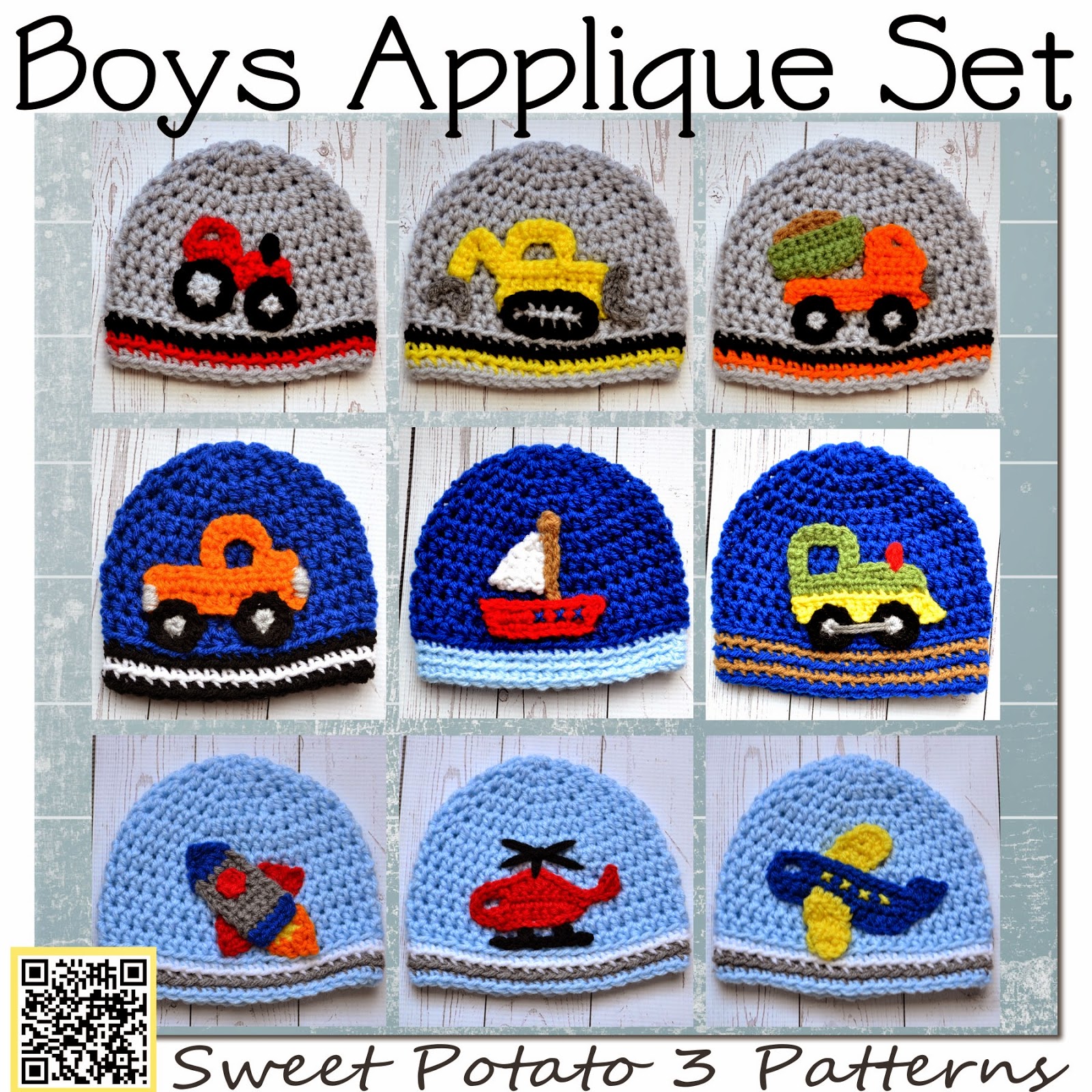 All Boy Applique Crochet Patterns