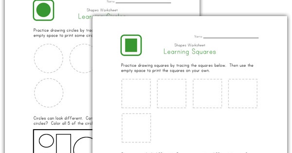 Preschool Shapes Worksheets - Worksheets for Children