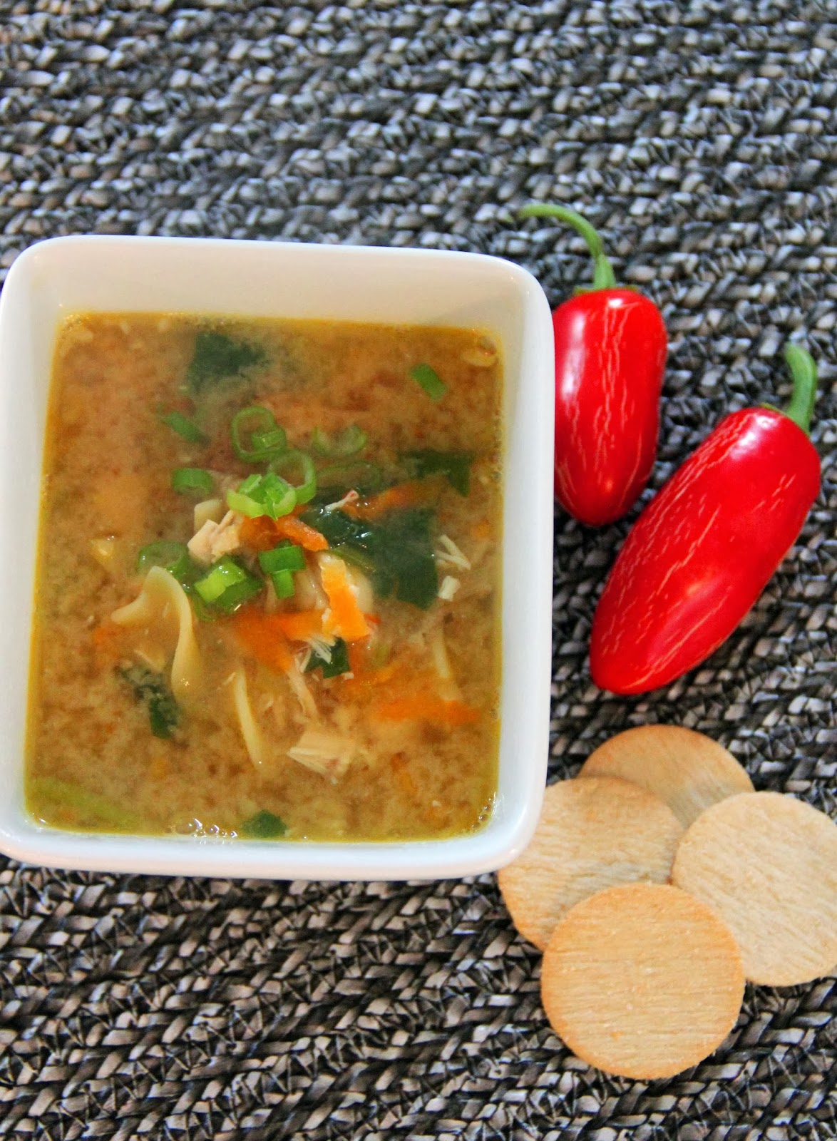 Jo and Sue Spicy Miso Chicken Noodle Soup