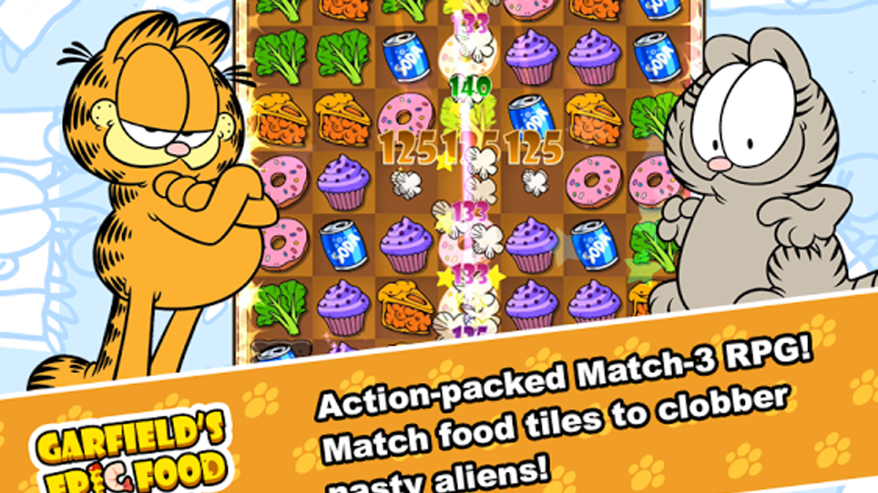 Garfield's Epic Food Fight Gameplay IOS / Android