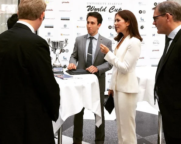 Crown Princess Mary of Denmark attends the ceremony of the "University Startup World Cup 2015 Prize" at the House of Industry