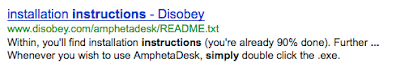 Google screen snapshot reading, Whenever you wish to use AmphetaDesk, simply double click the .exe…