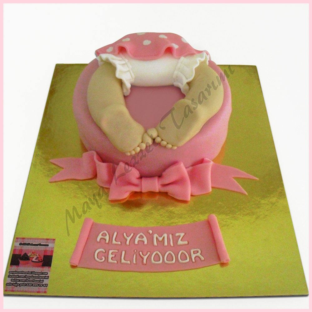 Maya Lezzet Tasarımı Hosgeldin bebek pastası