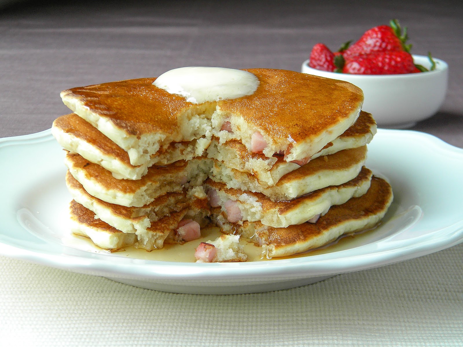 a lovin' forkful Ham Pancakes