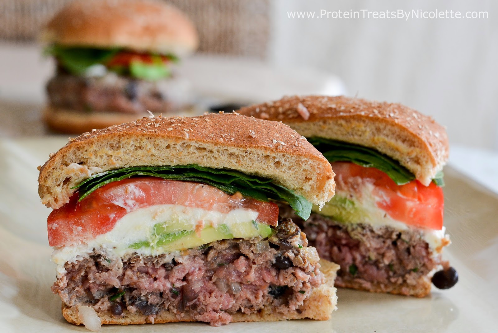 Protein Treats By Nicolette Beef & Black Bean Burgers