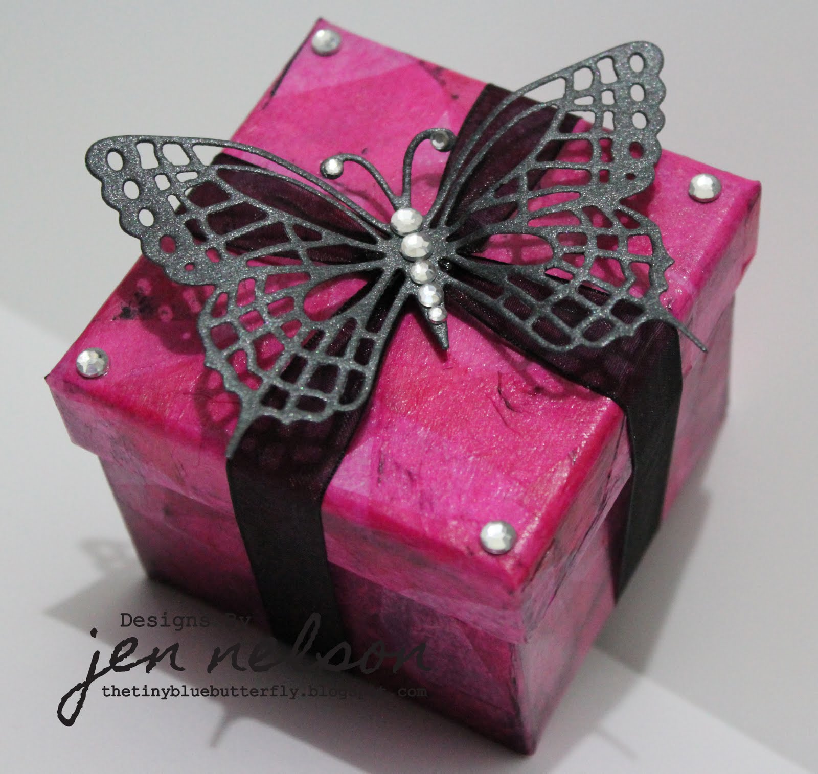 The Tiny Blue Butterfly OSCC Week 127 Altered Butterfly Box