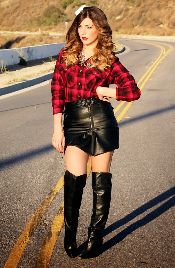 Women In Leather Skirts And Boots | Jill Dress