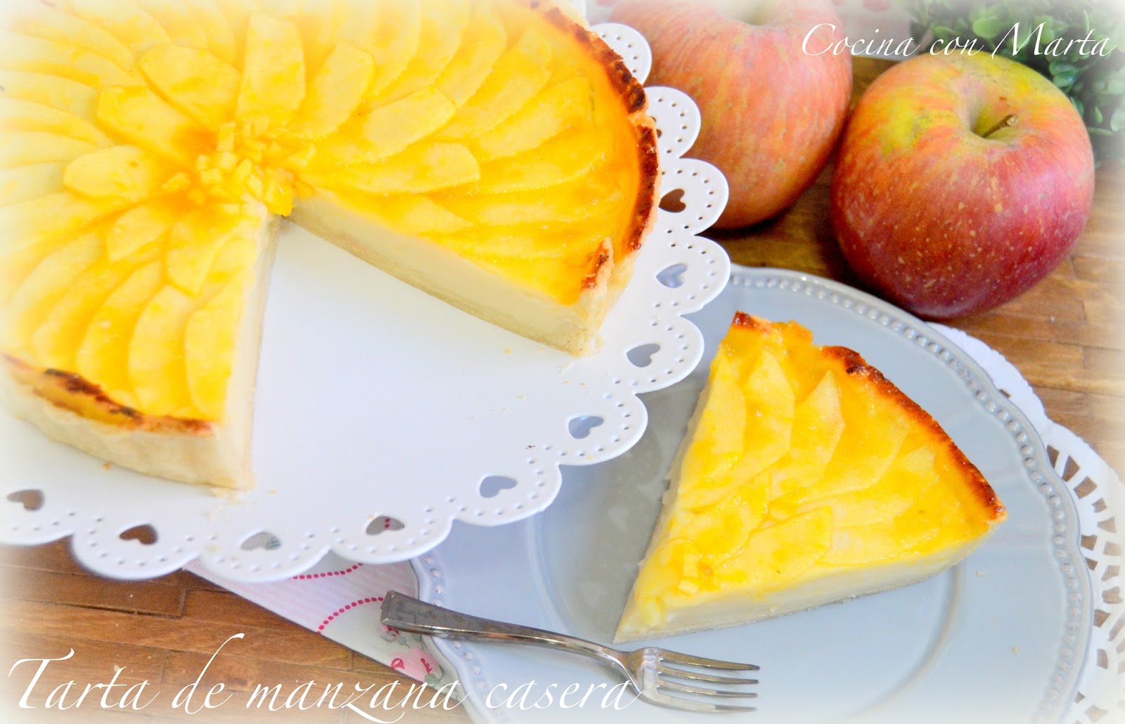 Tarta de manzana casera y tradicional