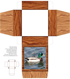 printable wood and duck photo box