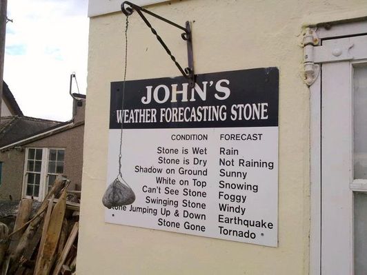 The amazing "Weather Forecasting Stone"!!!  Stone+weather