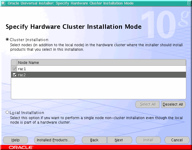 Oracle 10g RAC Installation
