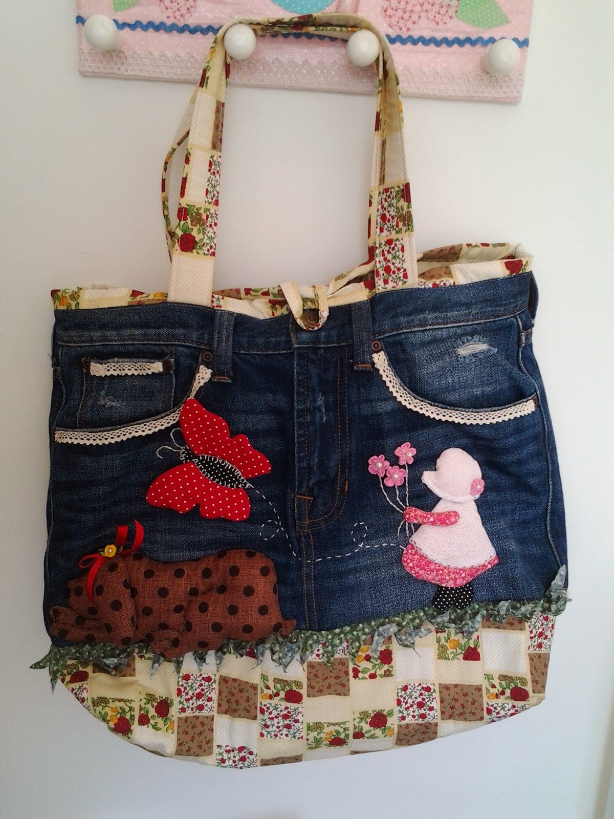 bolsa de jeans velho