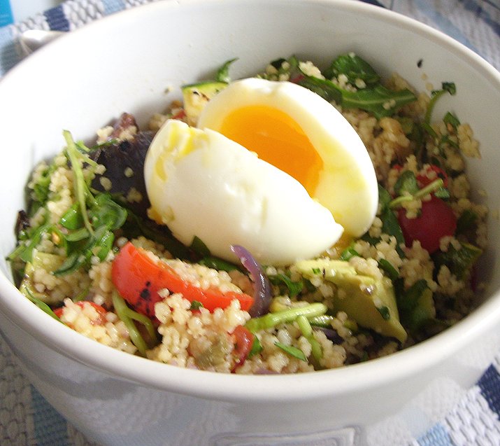 Jenny Eatwell's Rhubarb & Ginger Leftover couscous for lunch