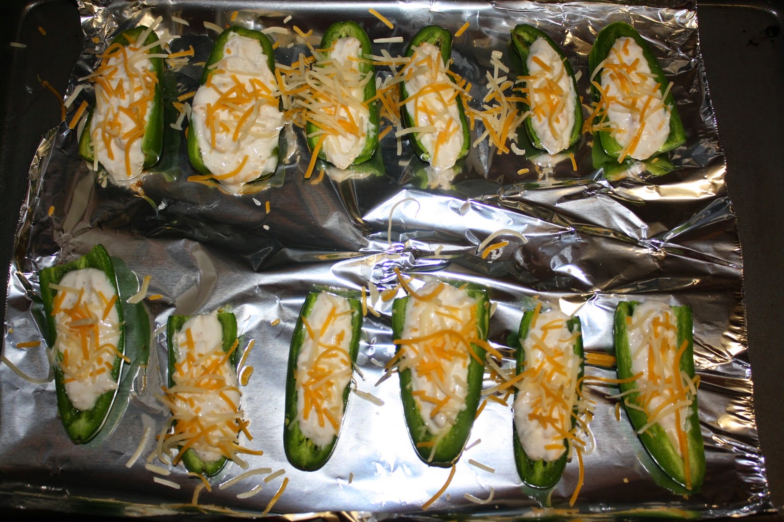 EmilyCanBake Greek Yogurt and Cheddar Stuffed Jalapeños