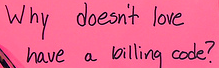 Pink paper with question handwritten in black ink