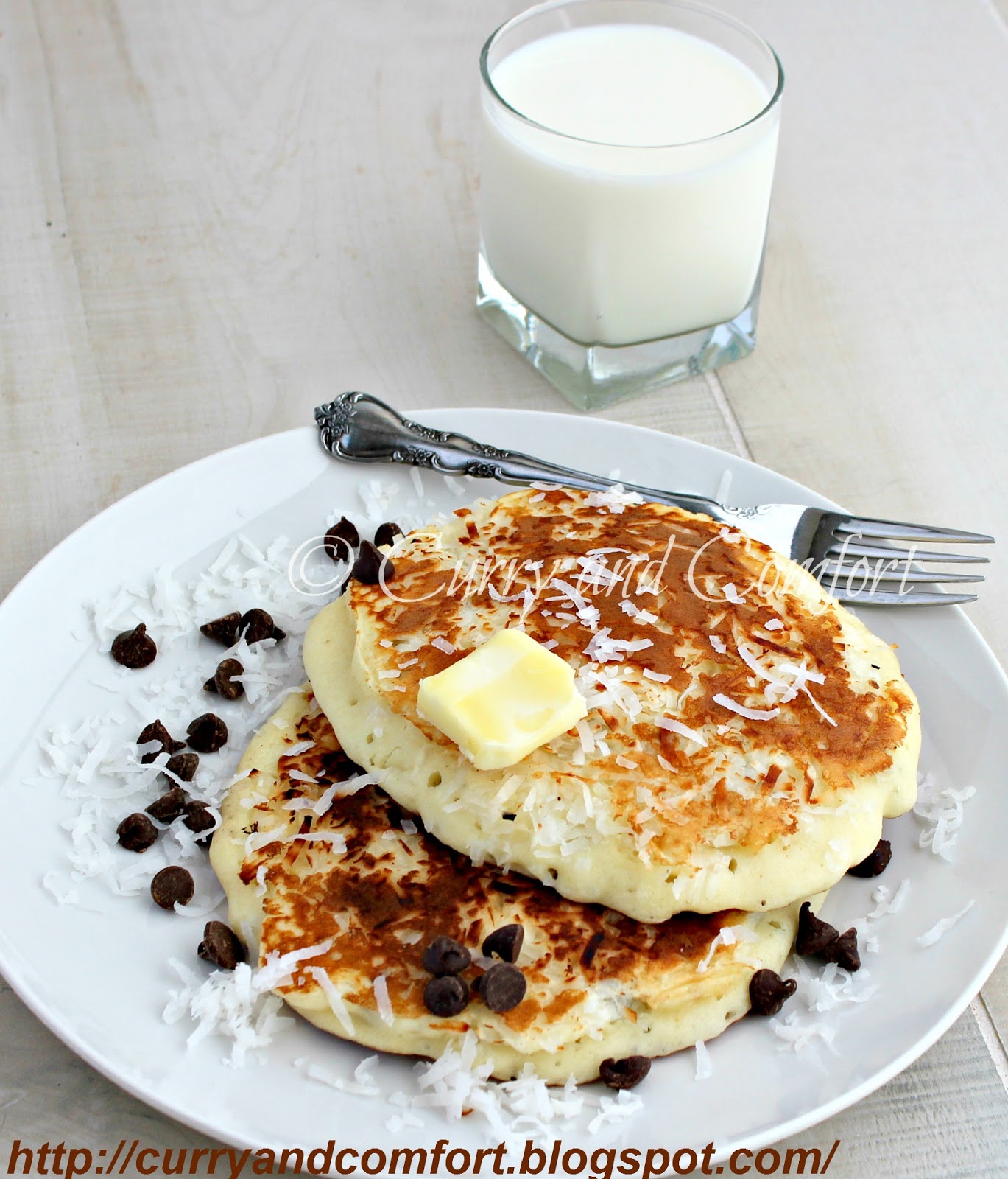 Kitchen Simmer Chocolate and Coconut Pancakes