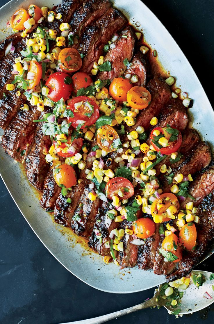 DryRubbed Flank Steak With Grilled Corn Salsa