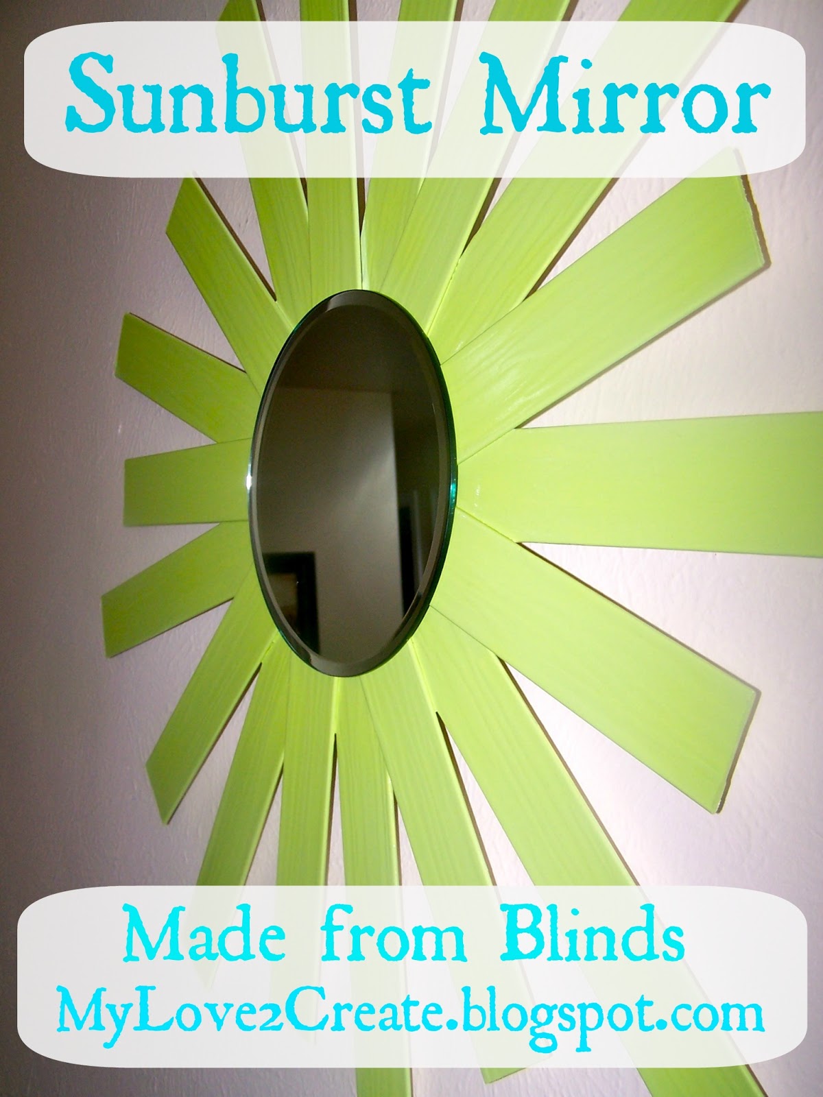 Sunburst Mirror made from Blinds My Love 2 Create