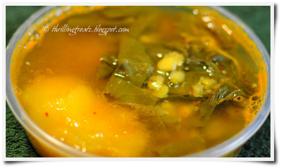 Food for art, heart and thought! Mango Palak Sambar
