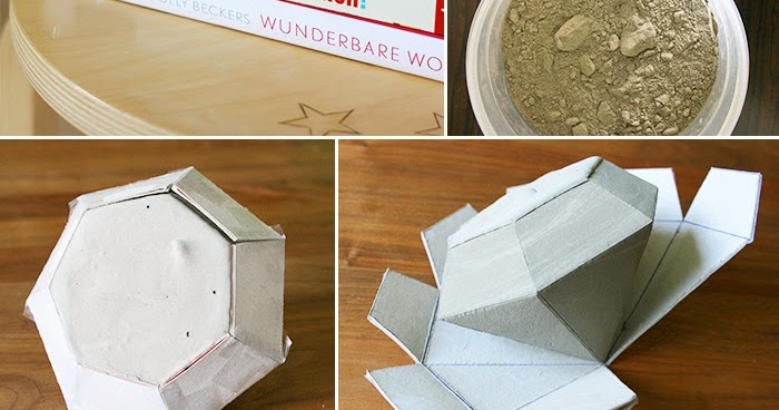 Diamant aus Zement und Tafellack | Gingered Things