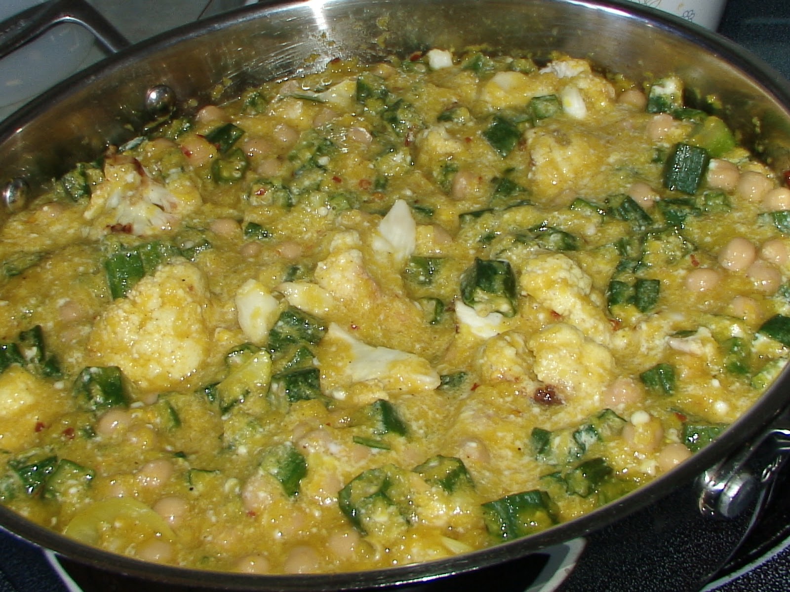 Healthy Life Lessons Chickpea, Okra and Mango Curry