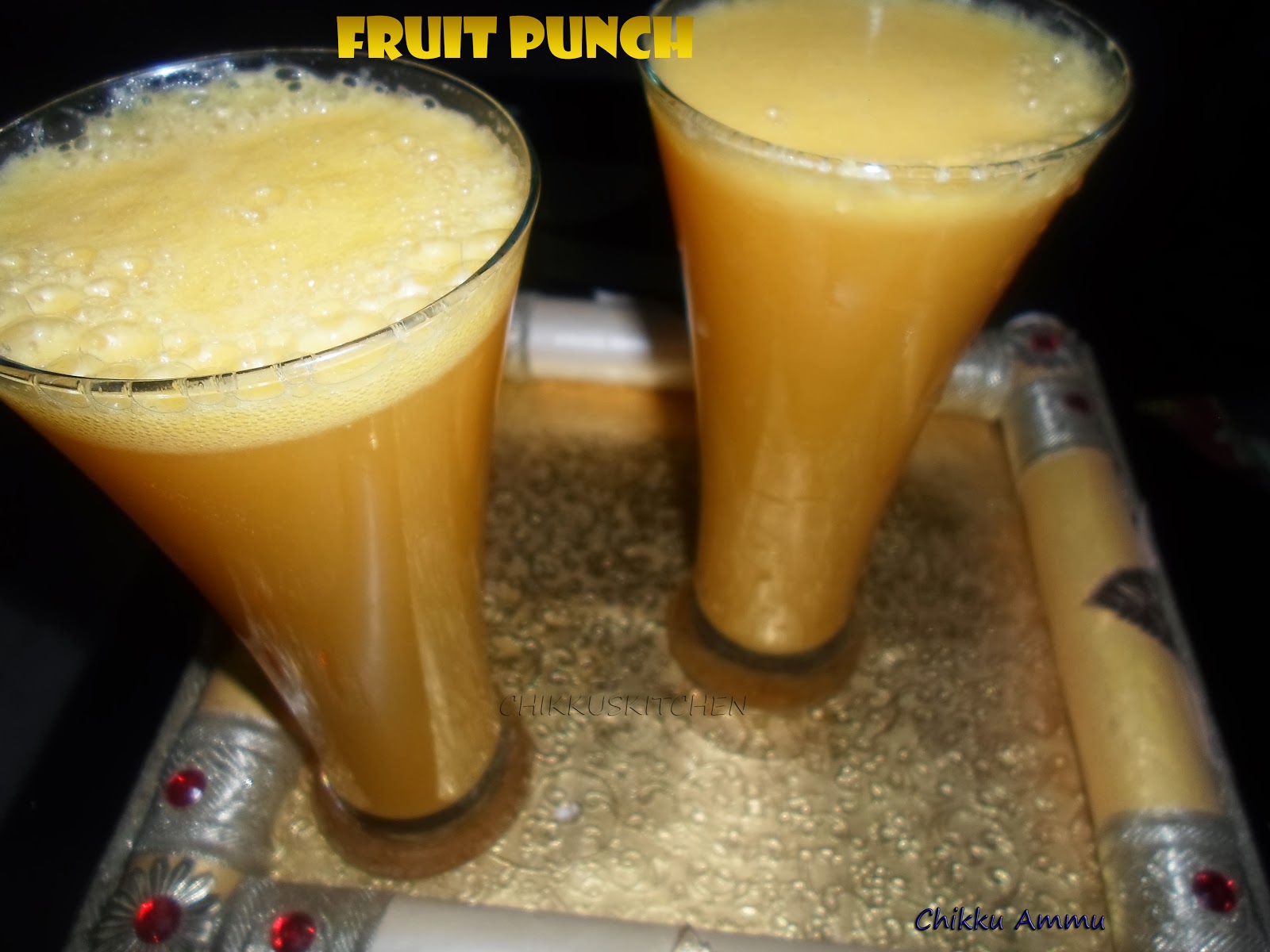 Chikkus Kitchen Fruit Punch Recipe / Mixed Fruit Punch