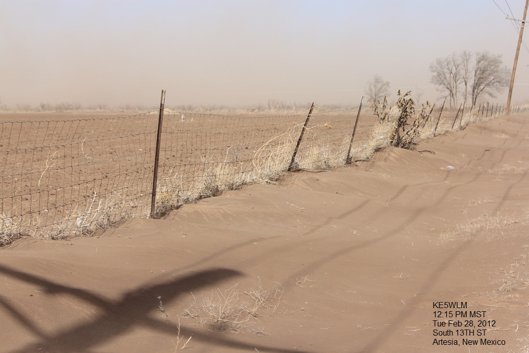 Video Of The Blinding Dust Storm In Artesia, NM Today.