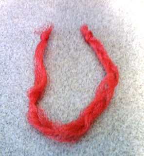 Braid made from a plastic net bag