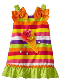 Youngland Baby Girls Infant Ice Cream Cone A Line Dress Moda Baby
