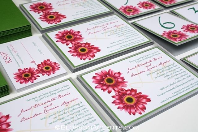 Another project from the summerGerber Daisy Invitations in a silver 