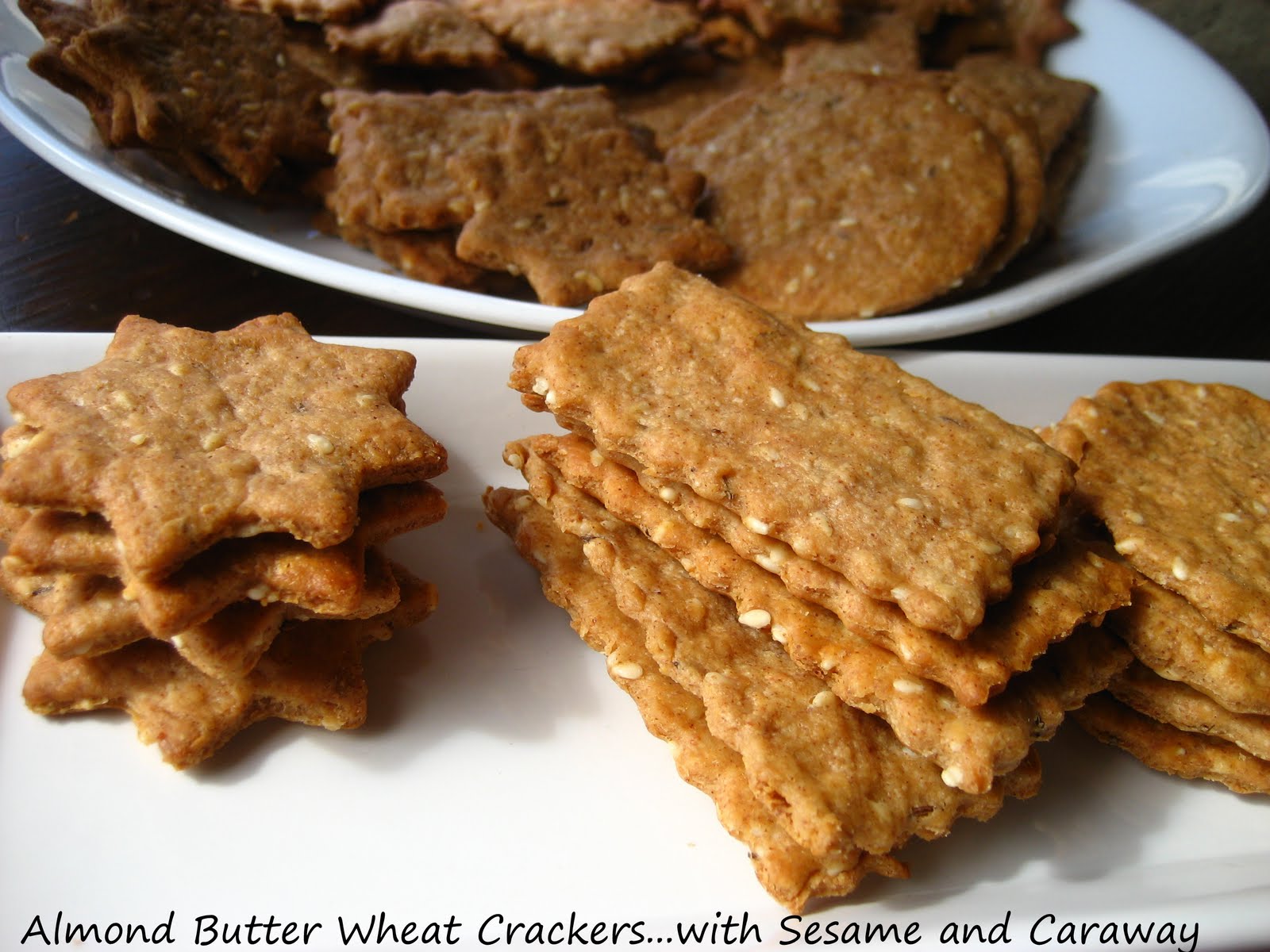 Home Cooking In Montana Almond Butter Wheat Crackers...wholesome version.
